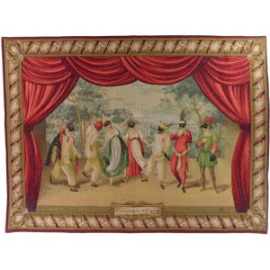 Gobelín Tapisserie Comedia del Arte Gobelín Tapisserie Comedia del Arte